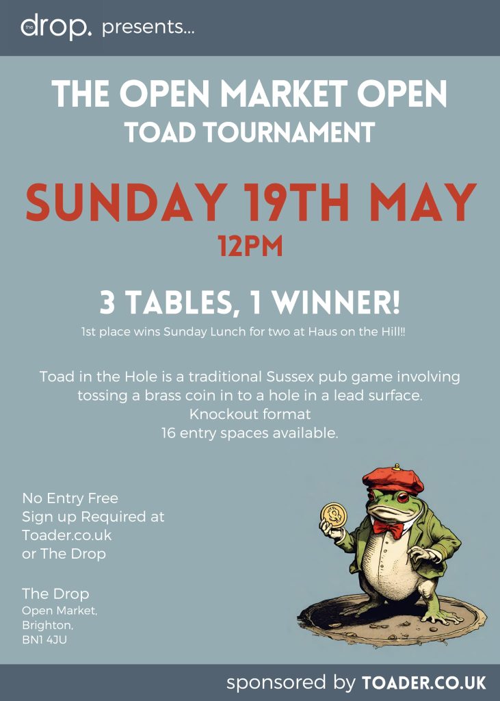 poster displaying details for The Open Market Open Toad in the hole competition on 19th May 2024